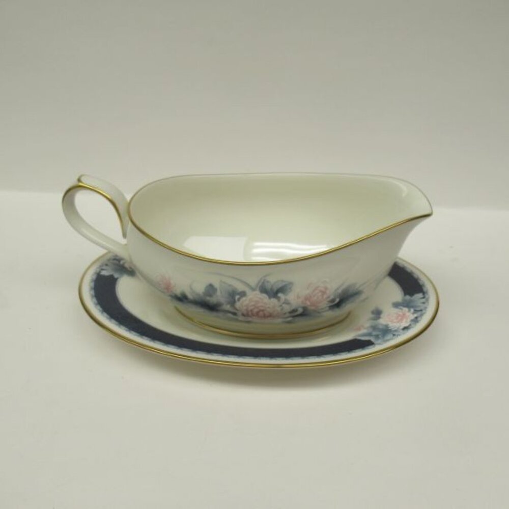 Noritake China Japan NIGHTSONG NIGHT SONG Gravy or Sauce Boat with Under Plate